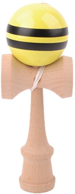 Loisirs Nouveaux Kendama Hêtre boule 6 cm boule jaune avec bande noire
