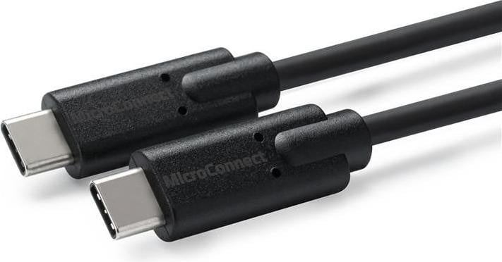 MicroConnect USB-C naar USB-C kabel, USB 3.2 Gen 2 (3.1 Gen 2), 3 meter, zwart