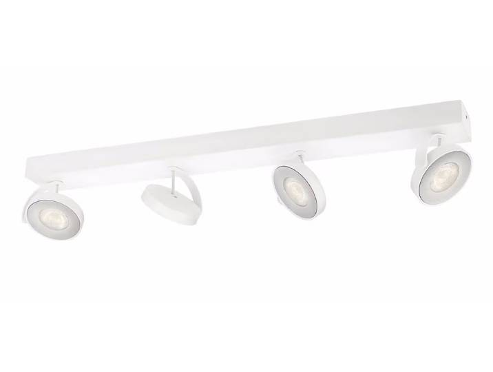 Philips Lighting myLiving LED Clockwork 4flg. Spot (4, 5W) Innenbeleuchtung – Deckenlampe/Wandlampe – weiss