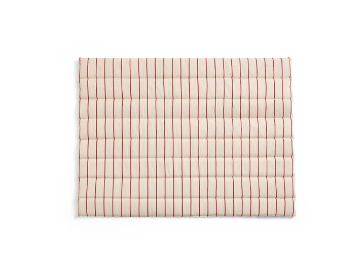 HAY - Outdoor Market Sofasitzkissen, beige mit roten Streifen