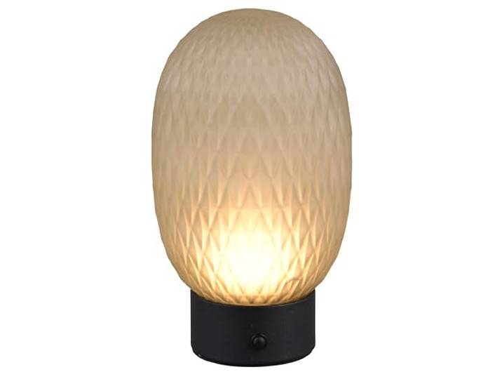 Trio Leuchten LED Akku Tischleuchte Facette 564210115, Metall Schwarz matt, Glas grün, inkl. 1.5 Watt LED, USB-Anschluss, 4-fach Touch