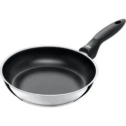 Silit Antihaft Pfanne Edelstahlpfanne Bratpfanne 24cm Domus Induktion beschichtet, Pfannenset + Topfset, Silber