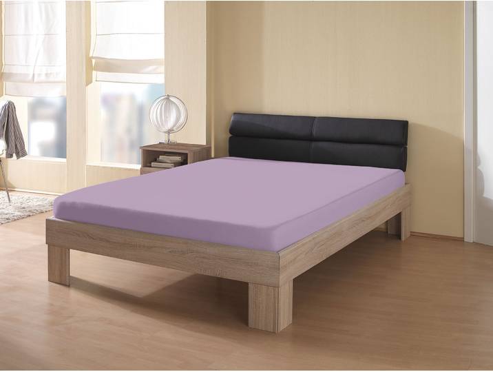 Spannbettlaken KUM Interlock-Jersey Spannbetttuch , rosa (altrosa), L:200cm, Interlock-Jersey, Obermaterial: 100% Polyester, Bettlaken, Spannbettlaken, bis ca. 30 cm Matratzenhöhe