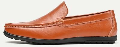 LightInthebox Men's Loafers Slip-Ons Comfort Loafers Penny Loafers Leather Comfortable Slip Resistant Loafer Light Brown Dark Brown Black