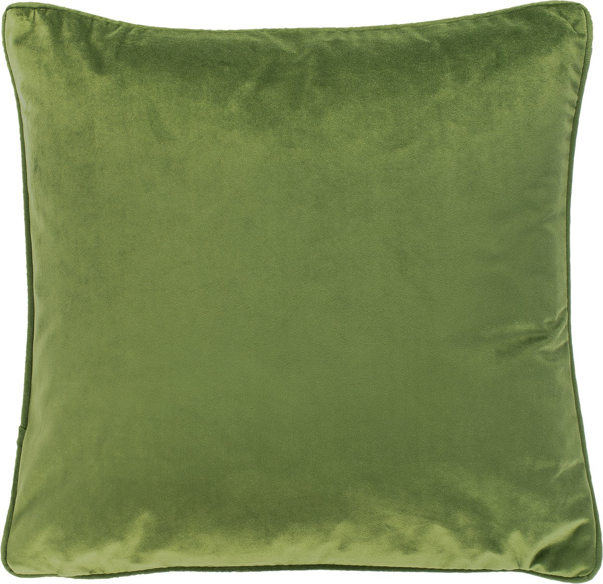 Tiseco Home Studio Fluwelen Kussen Vierkant Olijfgroen 60 x 60 cm