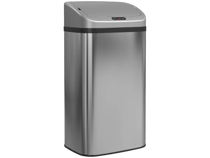 Poubelle de cuisine automatique 48l acier inoxydable argent