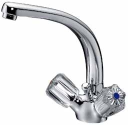 Kaja Classic Waschtisch-Einlocharmatur mit, Ablaufg., Gussausl. 185mm chrom, 21024-3-C 21024-3-C