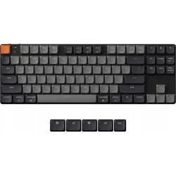 Keychron KEYBOARD WRL K1 RGB/BLACK K1X-H1 (US, Kabelgebunden, Kabellos), Tastatur, Grau, Schwarz