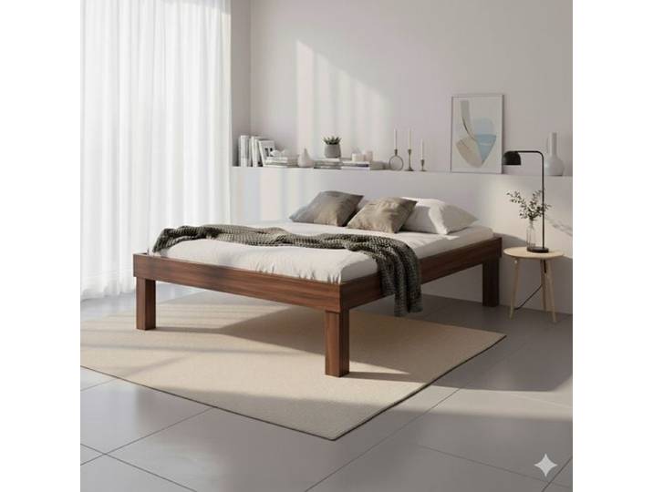 Bett Madrid Komfort Buche Massivholz ohne Kopfteil 100x200cm klassischer Stil