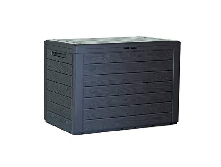Prosperplast Woodebox Boîte de jardin verrouillable anthracite 190L