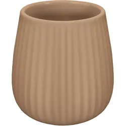 Kleine Wolke Zahnputzbecher Groove Cappuccino 9,5 x 10,3 x 9,5