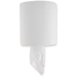 HYGOCLEAN 12 Rollen Papierhandtuch "Recycling" Weiss 1-lagig Ø 14 cm 120 Meter 20 cm breit Innenabwicklung Handtuchrolle Papierhandtücher