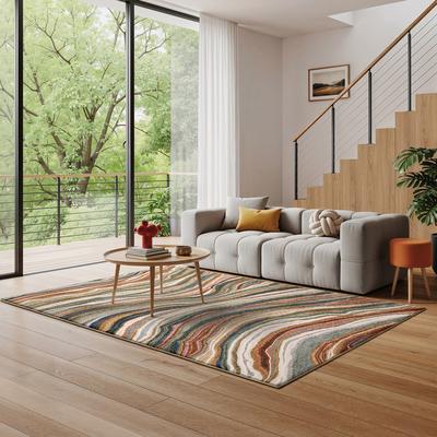 Style Haven Tobias Abstract Waves Multi-colored Area Rug