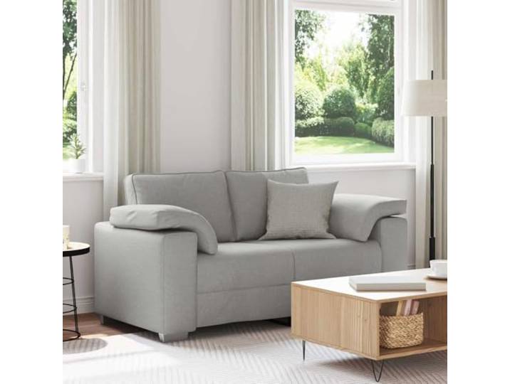 YUTAASU Zweisitzer Sofa Stoff Grau 160 cm Breite Armlehnen, Atmungsaktives Design, Langlebig, Modernes Wohnzimmer