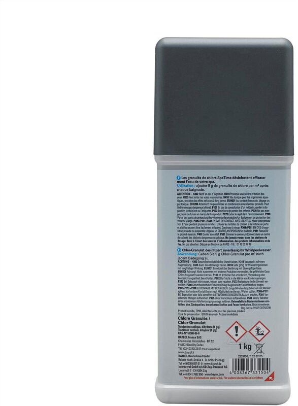 Chlore Granulés spa Bayrol SpaTime - 1 kg