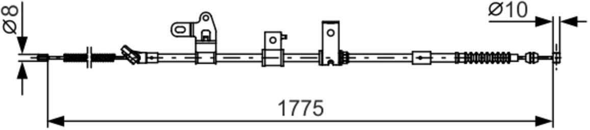 Seilzug, Feststellbremse BOSCH 1 987 482 347