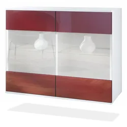 KOMMODE Bari Bordeaux Hochglanz