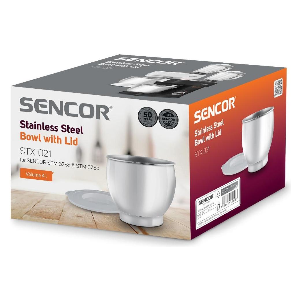 Sencor STX 021 Edelstahlschüssel mit Deckel / für STM 376x/STM 378x (8590669313563)