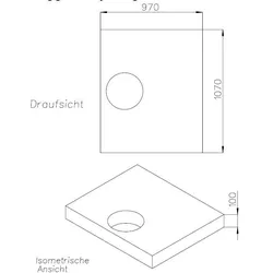 Neuesbad Wannenträger für Hüppe EasyStep 110x100x3 SD22643