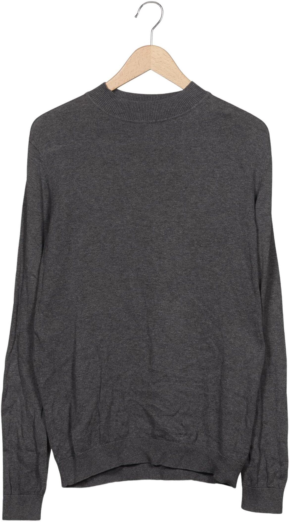 New Look Herren Pullover, Grau, Gr. M, Synthetik / Baumwolle - Second Hand