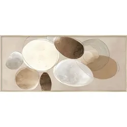 EUROART Wandbild 55 x 115 cm Organic Shapes VIII Kunststoff Beige