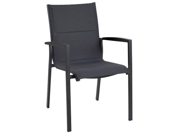 Tierra Outdoor Stapelstuhl, Anthrazit, Metall, eckig, 72x89x60 cm, stapelbar, regenabweisend, lichtecht, Gartenmöbel, Balkonmöbel, Balkonstühle