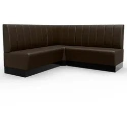 BIG Möbel GmbH Gastro Eckbank Amsterdam Vertikal | Kunstleder Braun | 184x184 cm