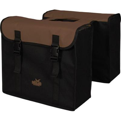 Fahrradtasche "Greenlands Doppel Fahrradtasche", braun, GREENLANDS BICYCLE BAGS, Taschen, B/H/T: 40cm x 14cm x 40cm, Polyester, B:40cm H:14cm T:40cm
