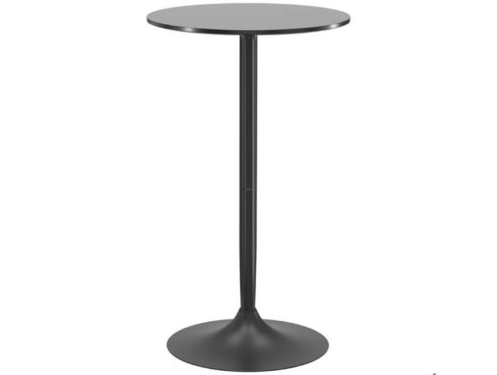 Table de bar - HOMCOM - ronde bistro mange-debout contemporain plateau peint cadre acier - métal - 60x60x102cm - noir