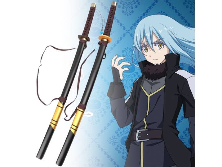 Katana Rimuru Tempest de 40 pouces, réplique de l'épée de l'anime Reincarnated Slime, accessoire de cosplay, taille réelle, katana japonais, sabre samouraï, jouet, cadeau