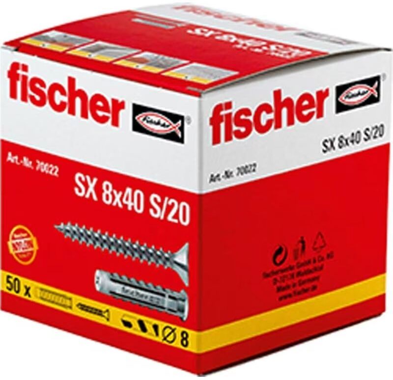 Fischer Set De Tacos Y Tornillos De Alta Fijación Gris Talla Única Unisex