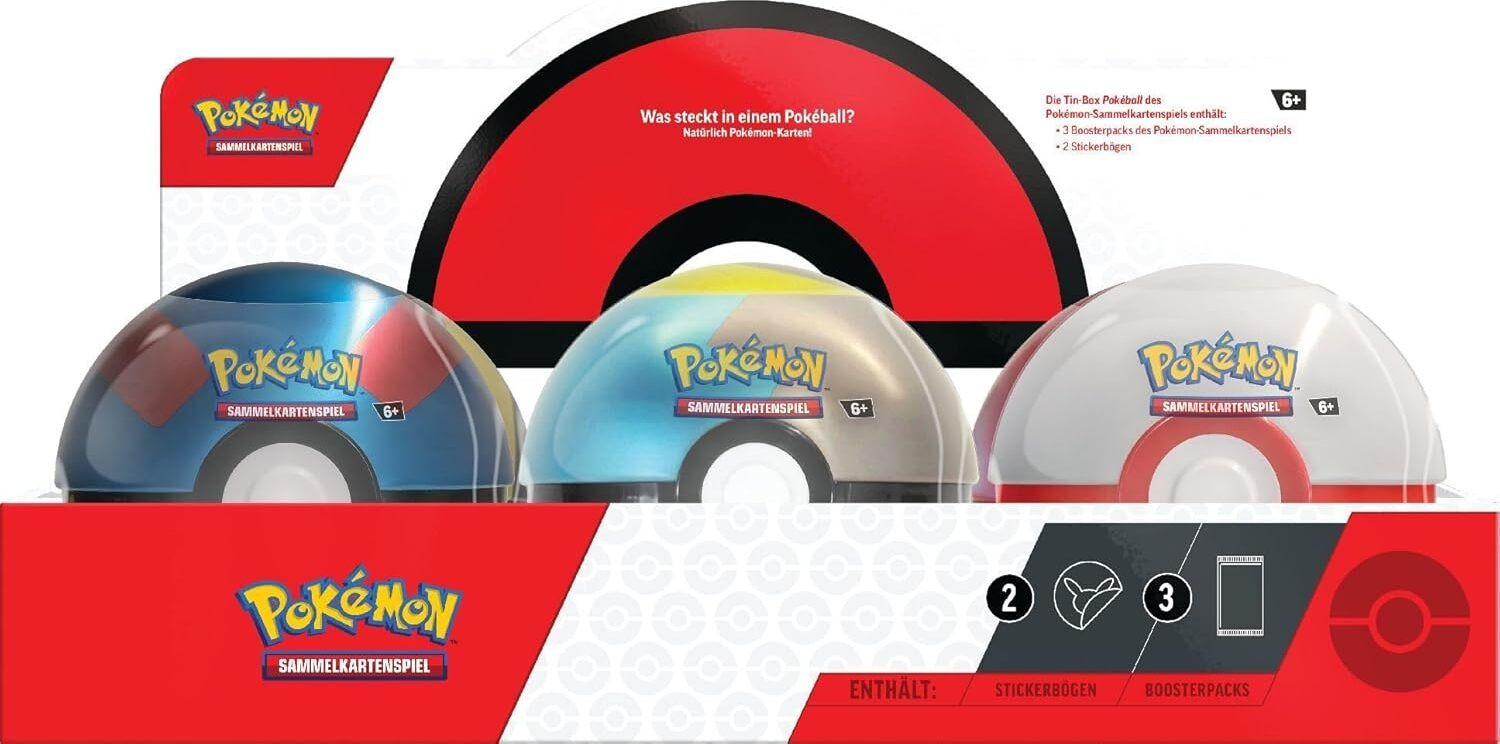 Nintendo Pokémon PokéBall Tin 2024 Uitbreiding voor het kaartspel en Verzamelfiguren