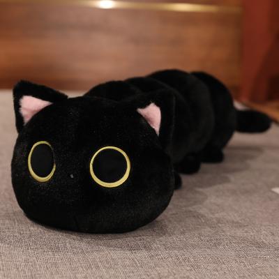 Multisell Products Hub Kawaii Black Cat Plush Toys, Giant Cute Soft Cat Sleep Long Pillow Cushion, Plush Gift black