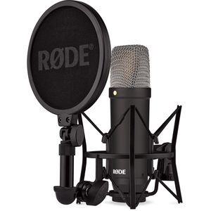 RODE NT1 Signature Black Mikrofon, schwarz, Großmembran-Mikrofon, Nierencharakteristik