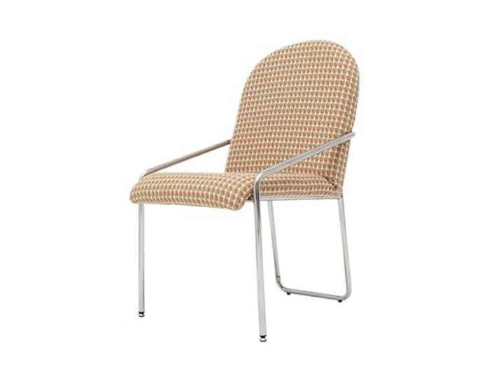 Xumh2024-3 Küchenstuhl Esszimmerstühle aus Samt, gepolsterter Küchen-/Esszimmerstuhl mit Rückenlehne und Metallbeinen for Wohnzimmer, Empfangszimmer, Wartezimmer, Schlafzimmer(Orange)