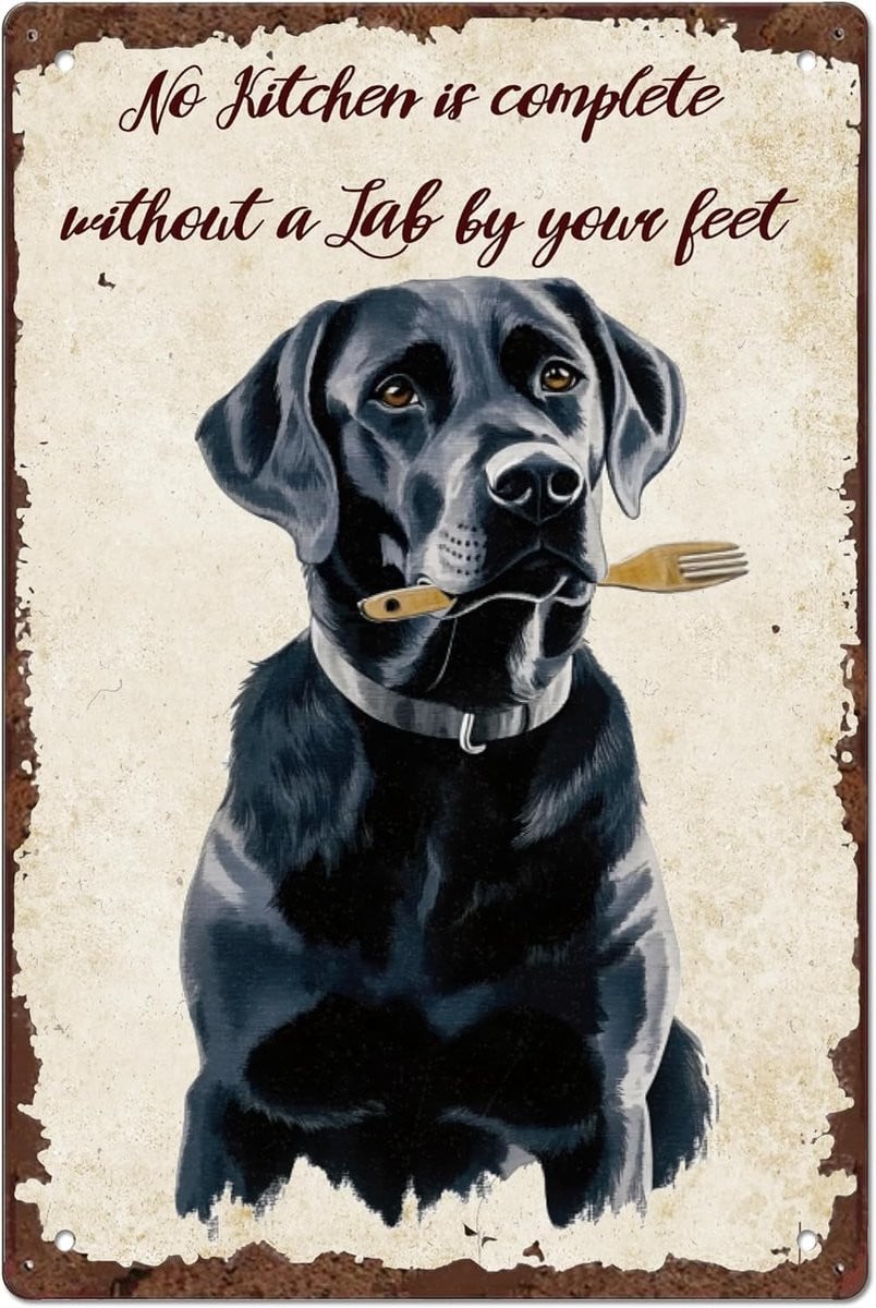 Vintage Metalen Wanddecoratie Labrador - Retro Tin Sign voor Hondenliefhebbers