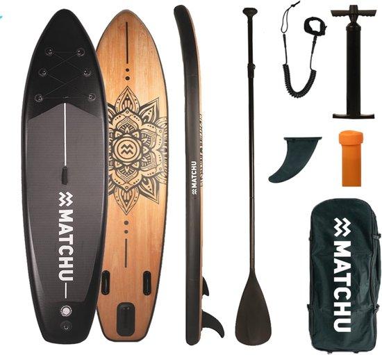 Famanu SUP Board Komplett Paddelset - Für ruhige Gewässer und Abenteuer - Belastbarkeit bis 150 KG