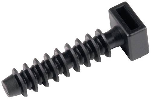 HellermannTyton LOK01B-PA6HIR-BK (100) Befestigungssockel schraubbar 151-80500 Schwarz 100St.