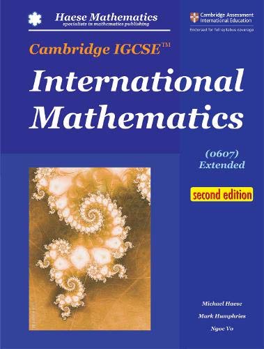 Michael Haese - Cambridge IGCSE International Mathematics (0607) Extended (2nd edition) - Preis vom 14.10.2026 23:07:16 h