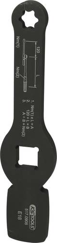 KS Tools 517.0908 3/4" Schlag-Torx-E-Schlüssel mit 2 Schlagflächen, E18