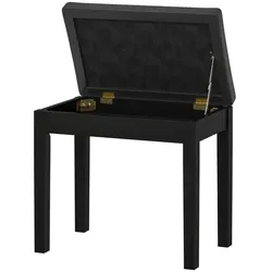 STILVORA Klavierbank Kunstleder Schwarz 55x34x50 cm mit Stauraum