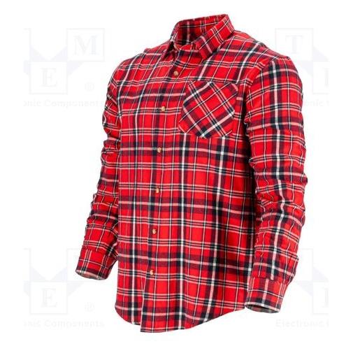 Lahti Pro Koszula flanelowa bawełniana czerwono-granatowa w kratę rozmiar M (L4180302) (M) (L4180302)