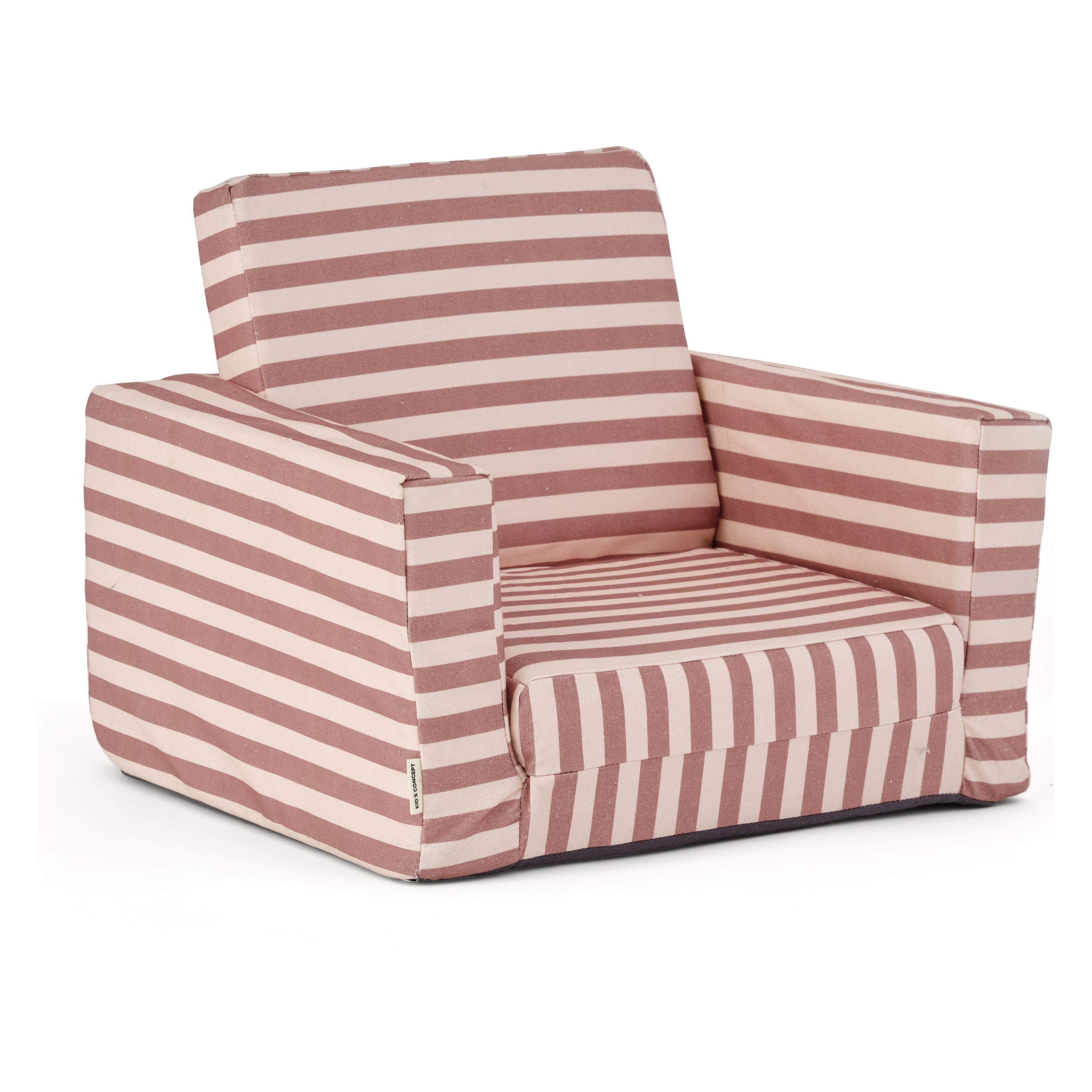 Kids Concept Sessel ausklappbar gestreift altrosa (Kindersessel) (1001106)