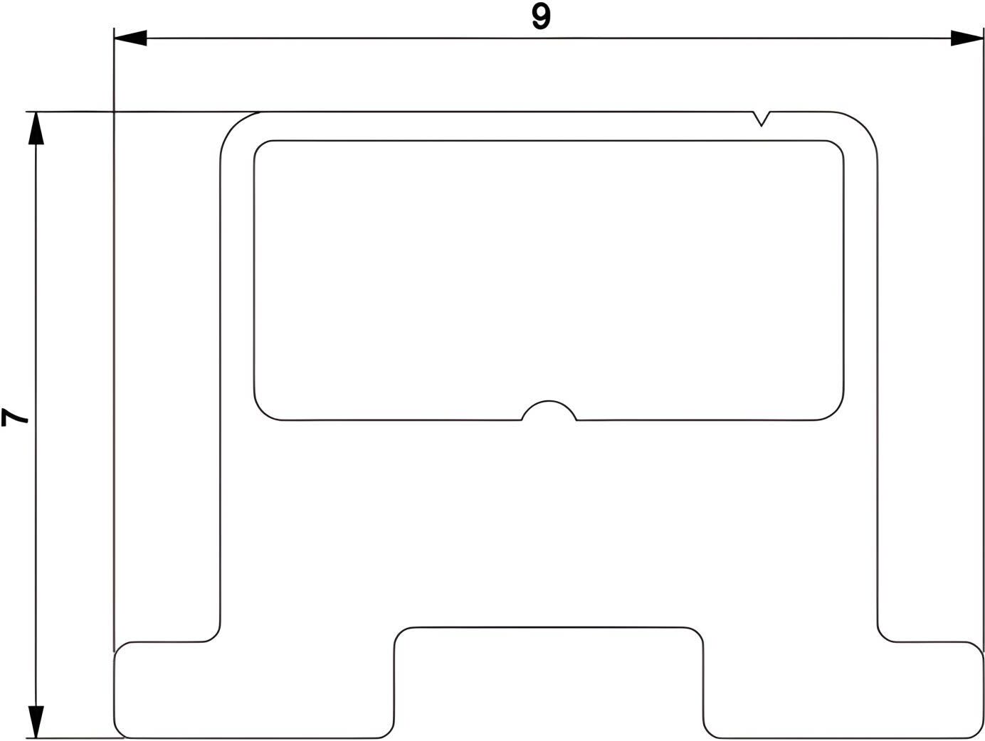 DUSCHOLUX magnetic profile 215 cm,