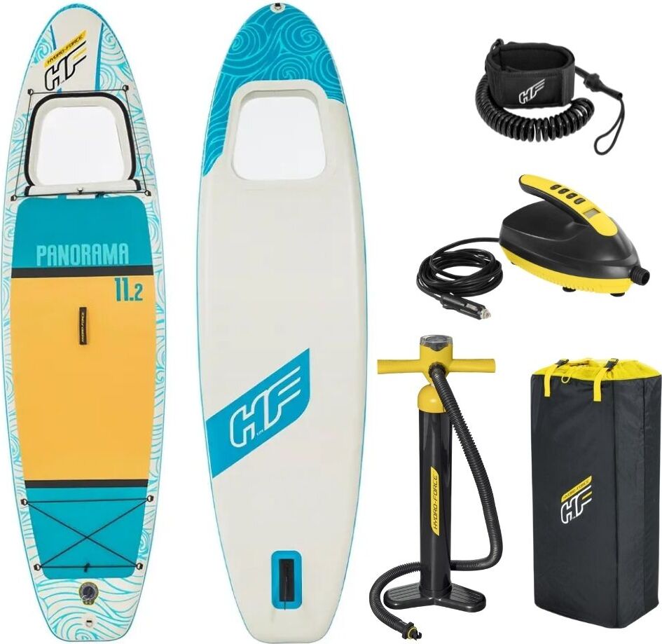 Bestway Sup Board - Hydro Force - Panorama Set und SUP Elektrische Luftpumpe 12V
