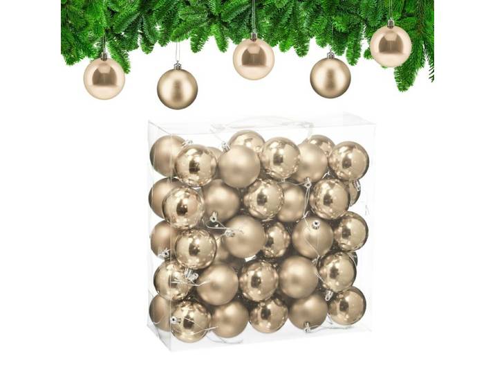 Relaxdays Weihnachtskugeln 50er Set