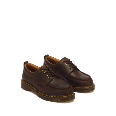Schnürschuh DR. MARTENS "Lowell", Damen, Gr. 43, Leder Textil, braun, Schuhe Schnürschuh, Blockabsatz, Plateau, Halbschuh mit modischen Ziernähten