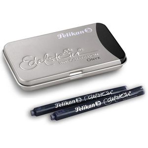 Pelikan Füllertinte 339622 Edelstein Ink, Onyx, Collection, Großraumpatronen, schwarz, 6 Stück