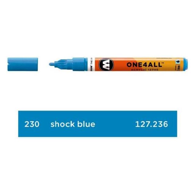 Molotow Filzstift One4all 127HS shock blue middel (1x) (127205)