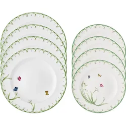 TELLER-SET Colourful Spring bunt 8-tlg.